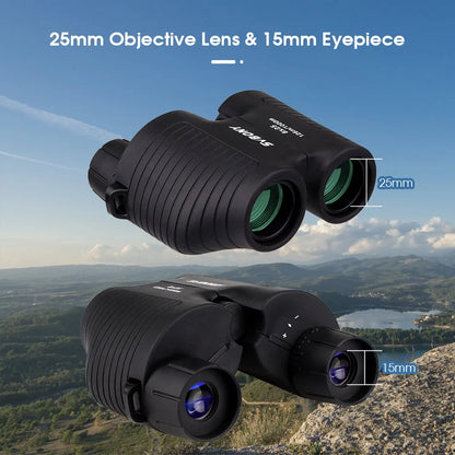 SVBONY SV10/SV10S 8x25 Compact Binoculars - Fixed Focus, Multi-coated Porro Prism Lenses