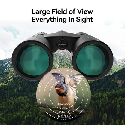 Svbony SV202 Upgraded Wide-angle ED Binoculars 8x32/8x42/10x42 - Bak4 Prism, IPX7 Waterproof, Fogproof