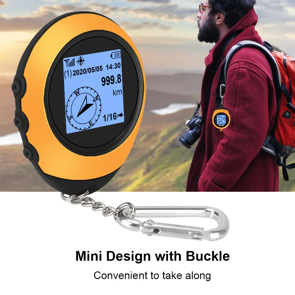 High-Precision Satellite Mini Handheld GPS - Coordinates, Compass, Altitude