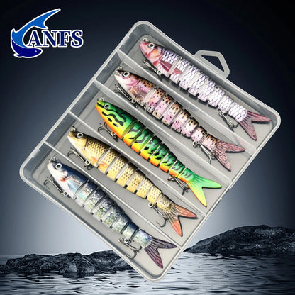 ANFS 5pcs/3pcs Multi Jointed Artificial Bait - Slow Sinking Bionic Fishing Lures