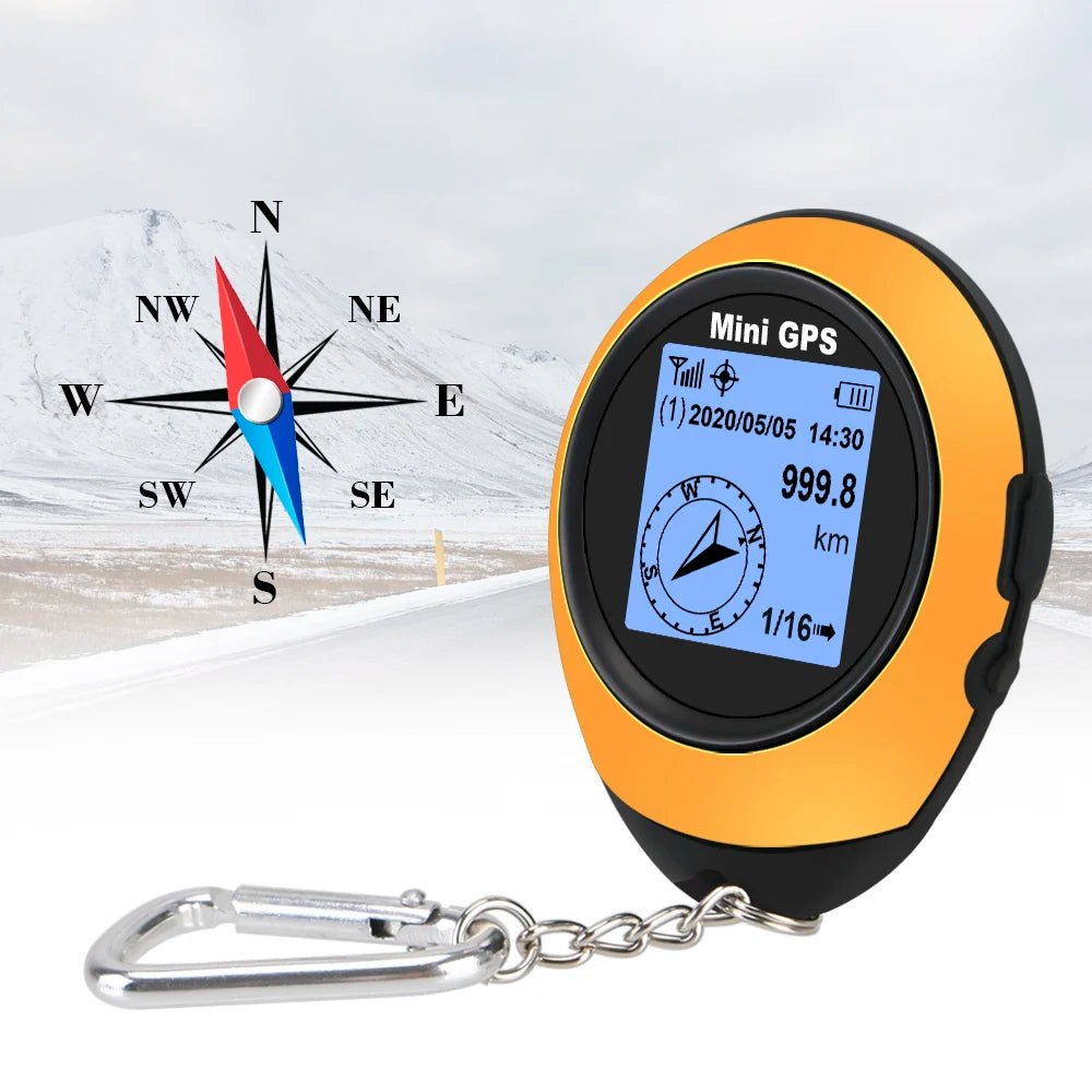 High-Precision Satellite Mini Handheld GPS - Coordinates, Compass, Altitude