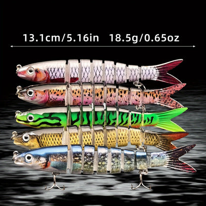 ANFS 5pcs/3pcs Multi Jointed Artificial Bait - Slow Sinking Bionic Fishing Lures