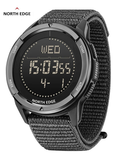 NORTH EDGE ALPS Carbon Fiber Smart Watch - UltraLight, Compass, Waterproof 50M, Step Counter