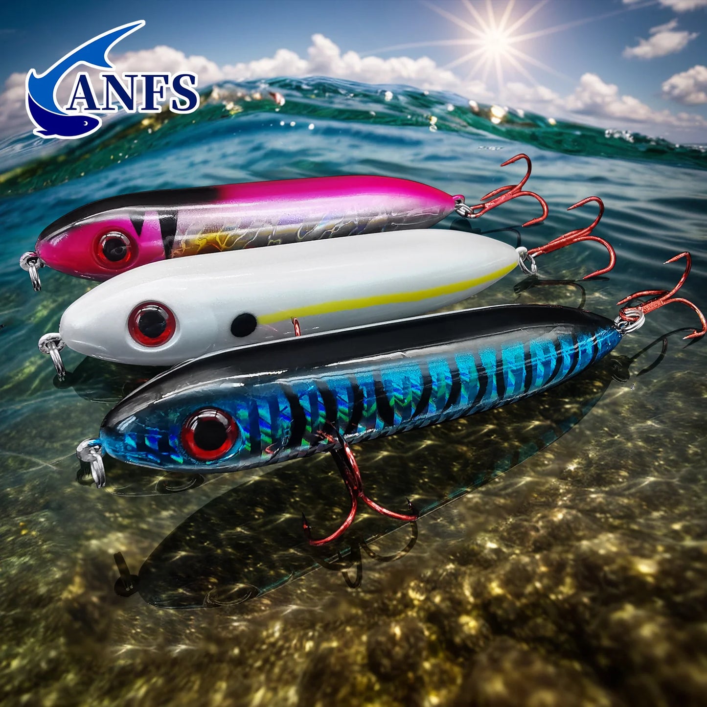 ANFS 1pc/3pcs Supreme Realistic Topwater Fishing Lure - Pencil Artificial Bait For for Saltwater & Freshwater