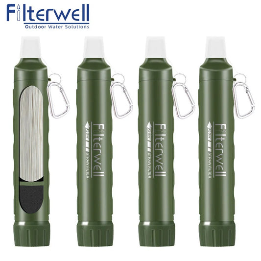 Filterwell Ultrafiltration Portable Water Filter Straw - Water Filtration System - Emergency Survival Camping Water Purifier