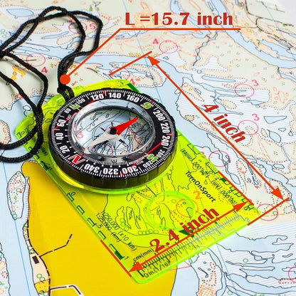 Professional Survival Compass - Hiking, Backpack, Outdoor Navigation & Map Reading