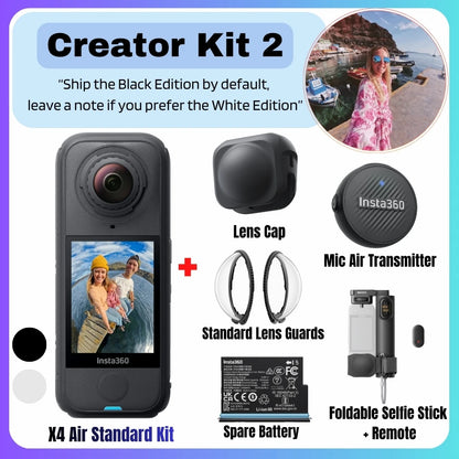 Insta360 X4 Air 2025 New Launch 360 Action Camera 8K 30fps Lightweight 165g Replaceable Lens Insta 360 Original Sports Cam