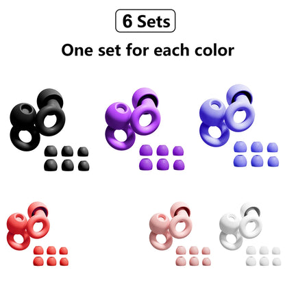 Loop Super Soft Silicone Ear Plugs – Reusable Hearing Protection for Noise Reduction 8 Ear Tips in XS/S/M/L