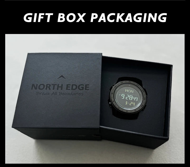NORTH EDGE TANK 3 Smartwatch - Pedometer, Compass, Waterproof 50M