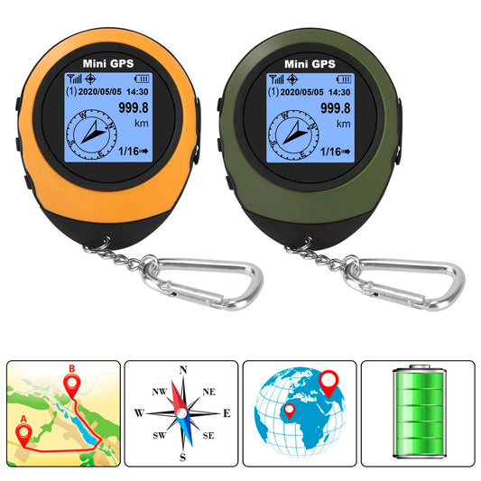 High-Precision Satellite Mini Handheld GPS - Coordinates, Compass, Altitude