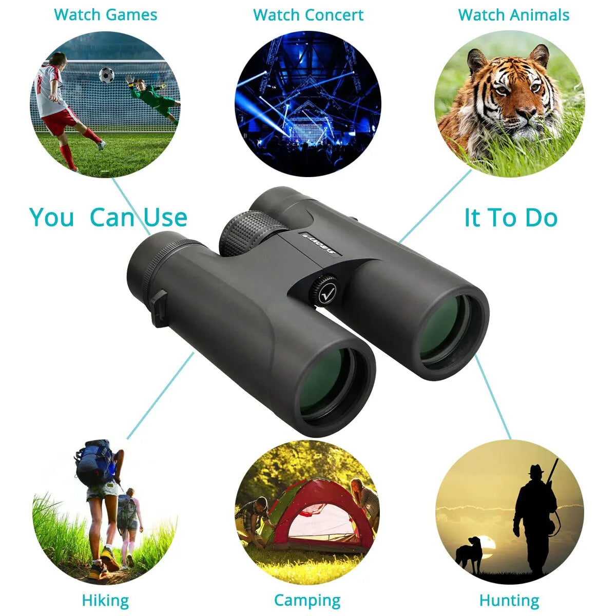 Svbony F9333A/F9333B 10X42/8X32 Binoculars - Powerful HD Lens Coatings, Long Range