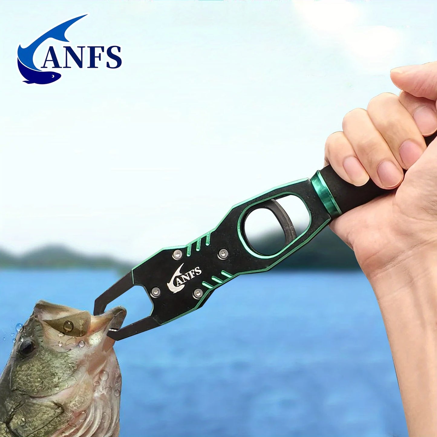ANFS Fish Lip Gripper Pliers - Fishing Lip Gripper with Scale 40LB/18KG - Lockable Fish Gripping Pliers