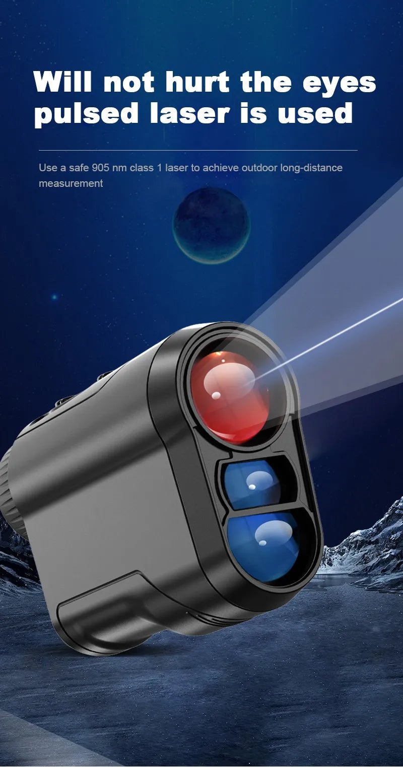 REVASRI 1000m/600m Golf Rangefinder with Slope and Flag Pole Lock Vibration - External Slope Switch - Rechargeable - Golf Tournament Legal