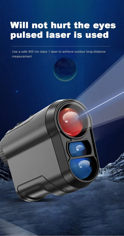 REVASRI 1000m/600m Golf Rangefinder with Slope and Flag Pole Lock Vibration - External Slope Switch - Rechargeable - Golf Tournament Legal