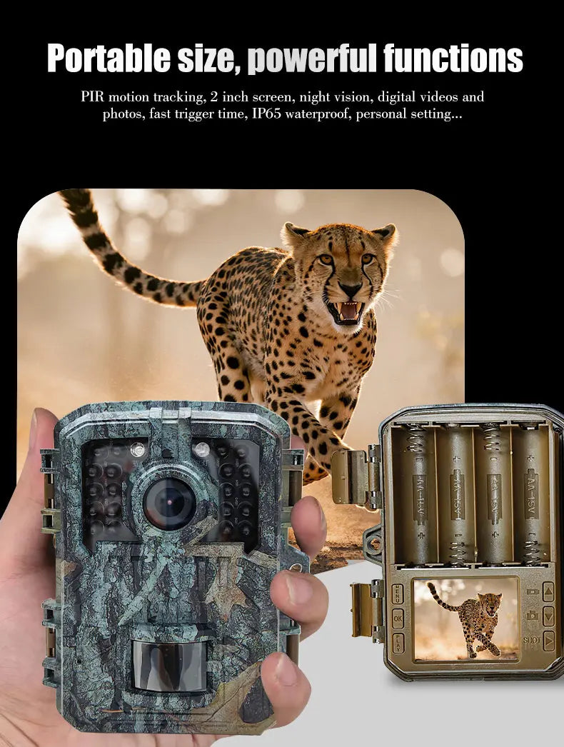 BORME Mini Trail Camera - MiniDL003 16MP 1080P - Night Vision Photo - Motion Camera
