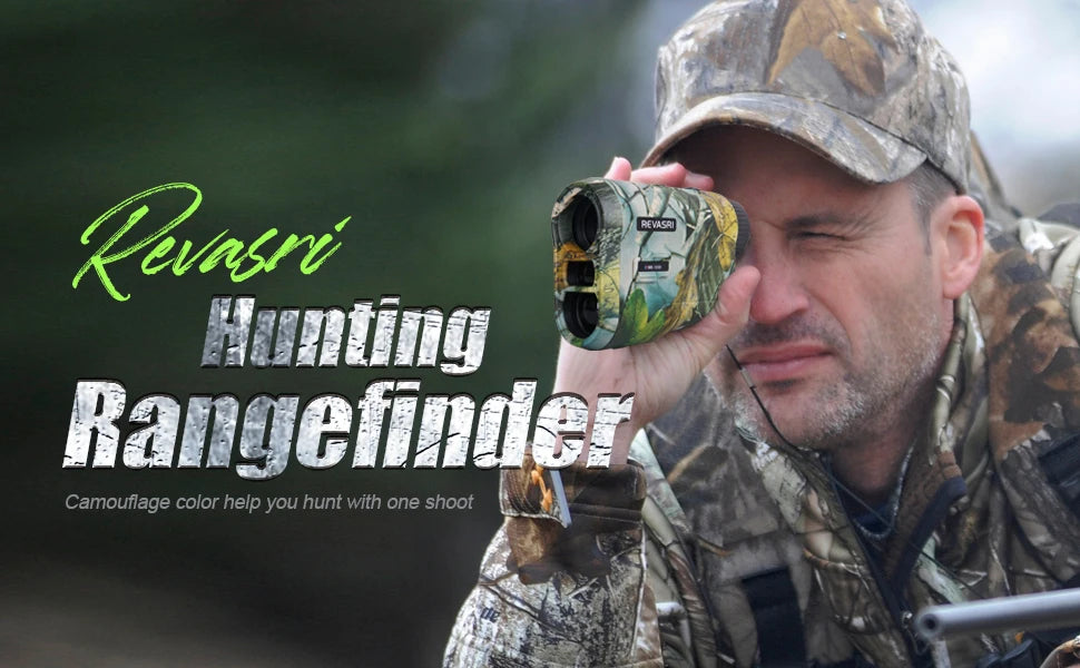 REVASRI Hunting Laser Rangefinder 1000 Yard Range - Rechargeable Battery - Target Acquisition Technology - Slope Compensation