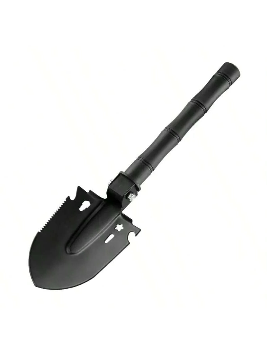 Survival/Backpacking Folding Shovel & Pick - Steel Folding Spade with Serrated Edge & Carry Case