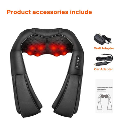 4D Shiatsu Neck, Shoulder, and Back Massager with Heat