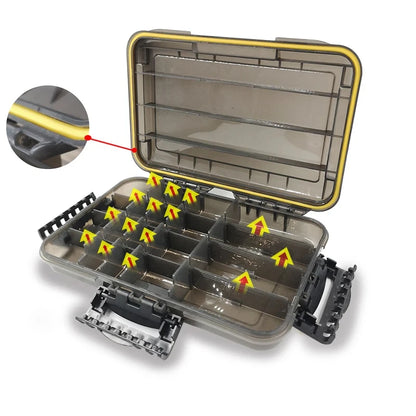 JSFUN Waterproof Fishing Tackle Box/Dry Tool Storage Box - Water Tight Storage Container - 3 Sizes - Heavy Duty Latch and Seal