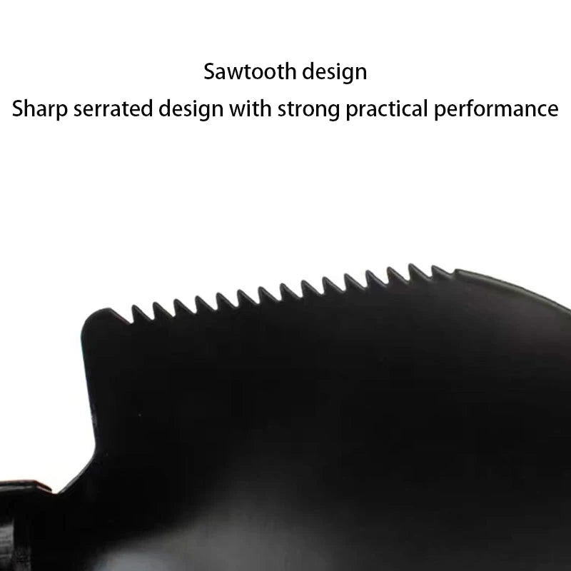 Survival/Backpacking Folding Shovel & Pick - Steel Folding Spade with Serrated Edge & Carry Case