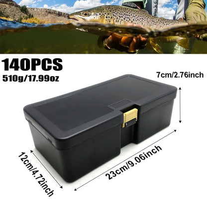 140/369pcs Fishing Accessories Set With Tacklebox - Includes Everything You Need To Get Started