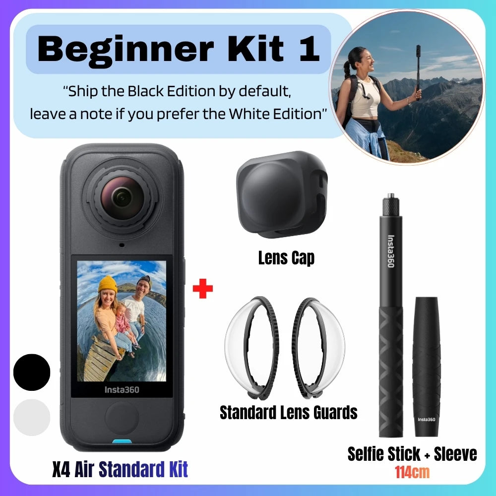 Insta360 X4 Air 2025 New Launch 360 Action Camera 8K 30fps Lightweight 165g Replaceable Lens Insta 360 Original Sports Cam