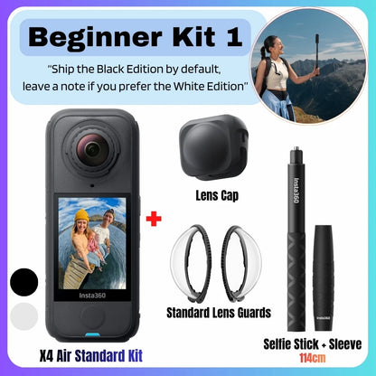 Insta360 X4 Air 2025 New Launch 360 Action Camera 8K 30fps Lightweight 165g Replaceable Lens Insta 360 Original Sports Cam