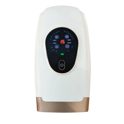 Cordless Hand Massager – Heat & Compression with 5 Intensity Levels, 5 Massage Modes, 2 Vibration Levels, and Travel Bag