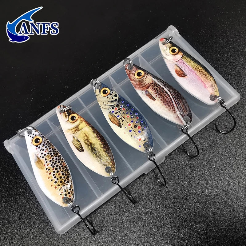 ANFS 1pc/5pc 5g Casting Spoon - Metal Fishing Lure