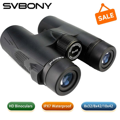 Svbony SV47 8x32/8x42/10x42 Binoculars - Bak4 Prism HD FMC Lens, IPX7 Waterproof