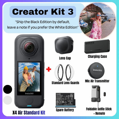 Insta360 X4 Air 2025 New Launch 360 Action Camera 8K 30fps Lightweight 165g Replaceable Lens Insta 360 Original Sports Cam