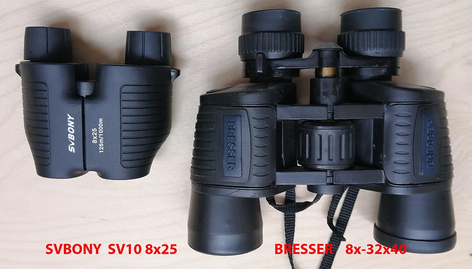 SVBONY SV10/SV10S 8x25 Compact Binoculars - Fixed Focus, Multi-coated Porro Prism Lenses