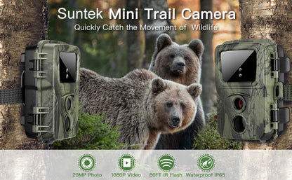 Suntek Mini Trail Camera - Mini600 20MP 1080P Wildlife - Night Vision