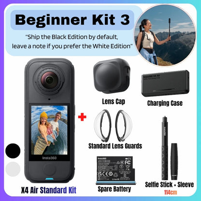 Insta360 X4 Air 2025 New Launch 360 Action Camera 8K 30fps Lightweight 165g Replaceable Lens Insta 360 Original Sports Cam