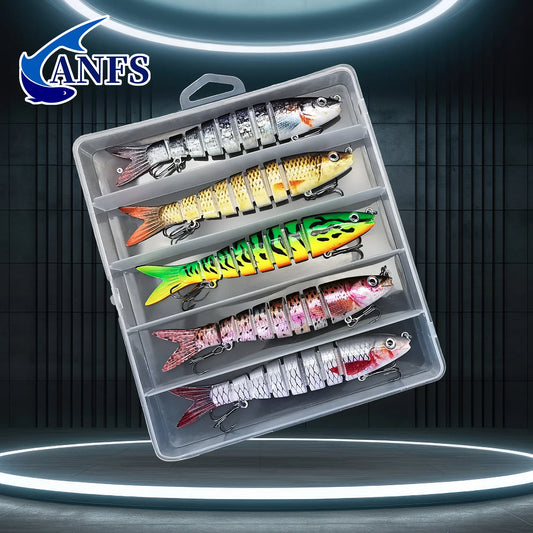 ANFS 5pcs/3pcs Multi Jointed Artificial Bait - Slow Sinking Bionic Fishing Lures