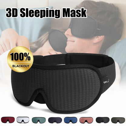 3D Sleeping Mask - Blackout - Light Soft Padded Sleep Mask