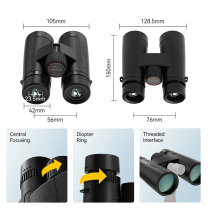 Svbony SV202 Upgraded Wide-angle ED Binoculars 8x32/8x42/10x42 - Bak4 Prism, IPX7 Waterproof, Fogproof