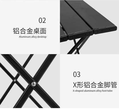 Folding Camping Table - Portable Compact Ultralight Aluminum Camp Table & Bag