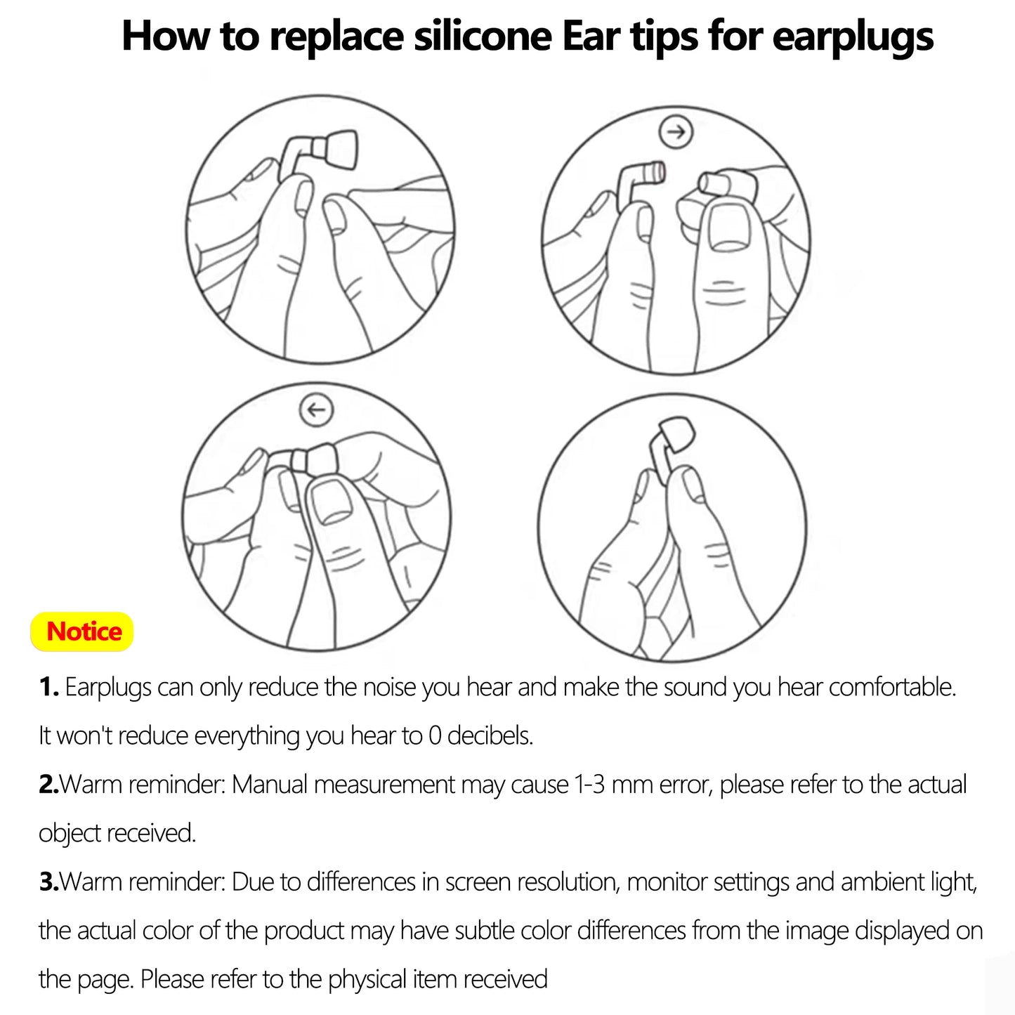 Loop Super Soft Silicone Ear Plugs – Reusable Hearing Protection for Noise Reduction 8 Ear Tips in XS/S/M/L