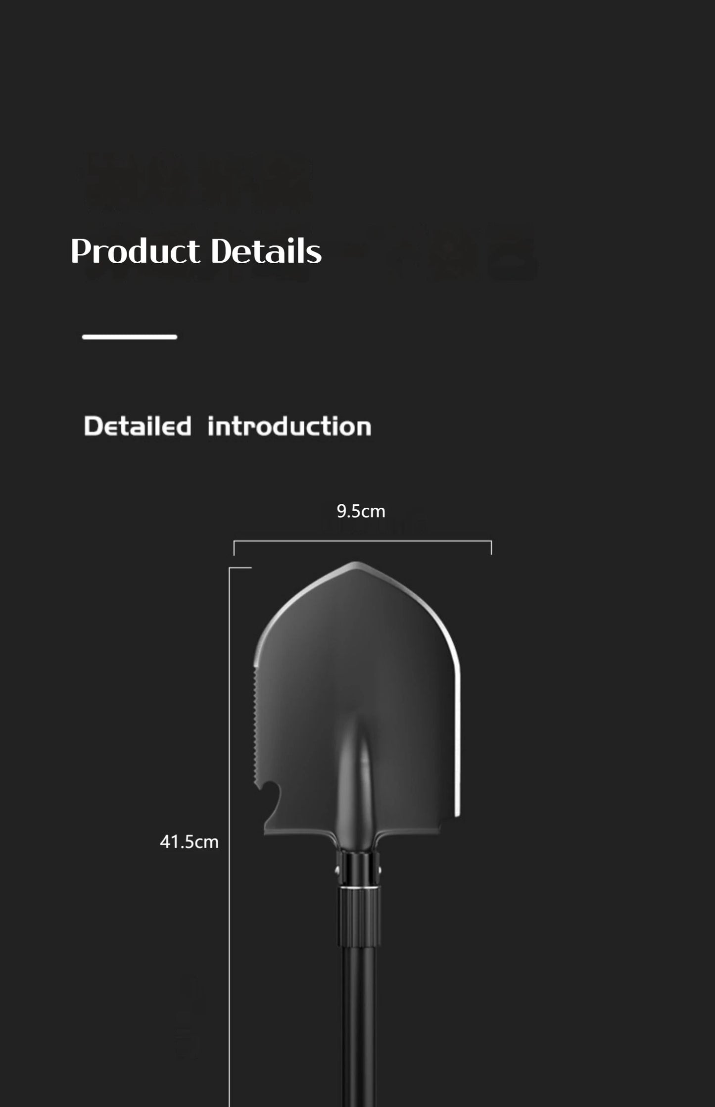 New Survival/Backpacking Folding Shovel & Pick - Steel Folding Spade with Serrated Edge & Carry Bag