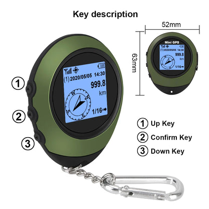 High-Precision Satellite Mini Handheld GPS - Coordinates, Compass, Altitude