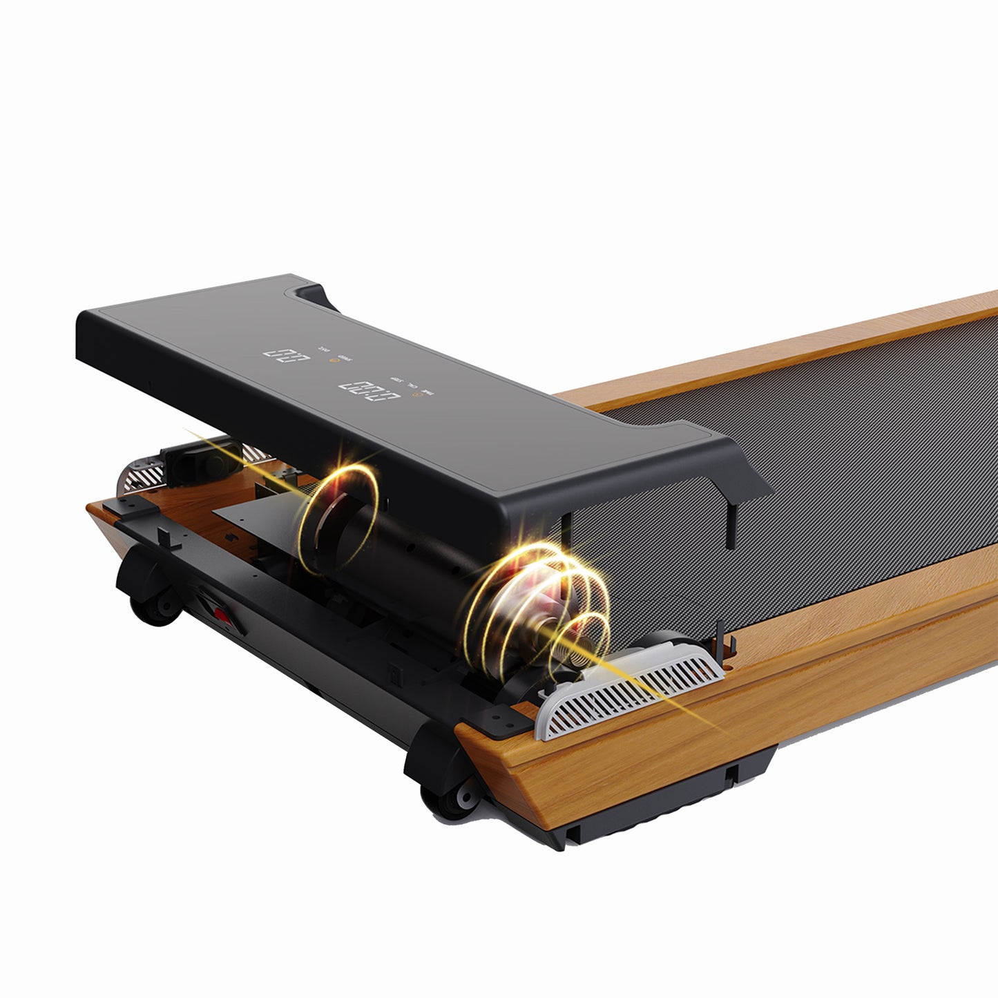 Real Wood Walking Pad - Quiet Portable Treadmill with Remote - LED/LCD Display