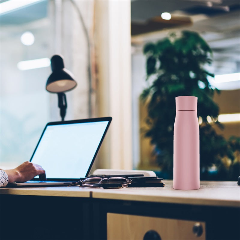 Self-Cleaning and Insulated Stainless Steel Water Bottle with UV Water Sanitizer - With Temperature Display