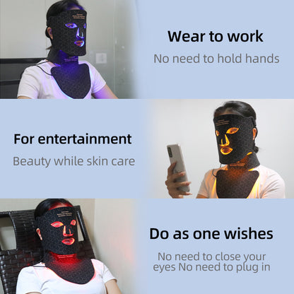 Near-Infrared LED Face Light Mask - 460nm, 590nm, 630nm, 850nm Spectrum Light